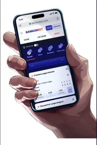 Odds og live-odds i Bankonbet-appen på mobil
